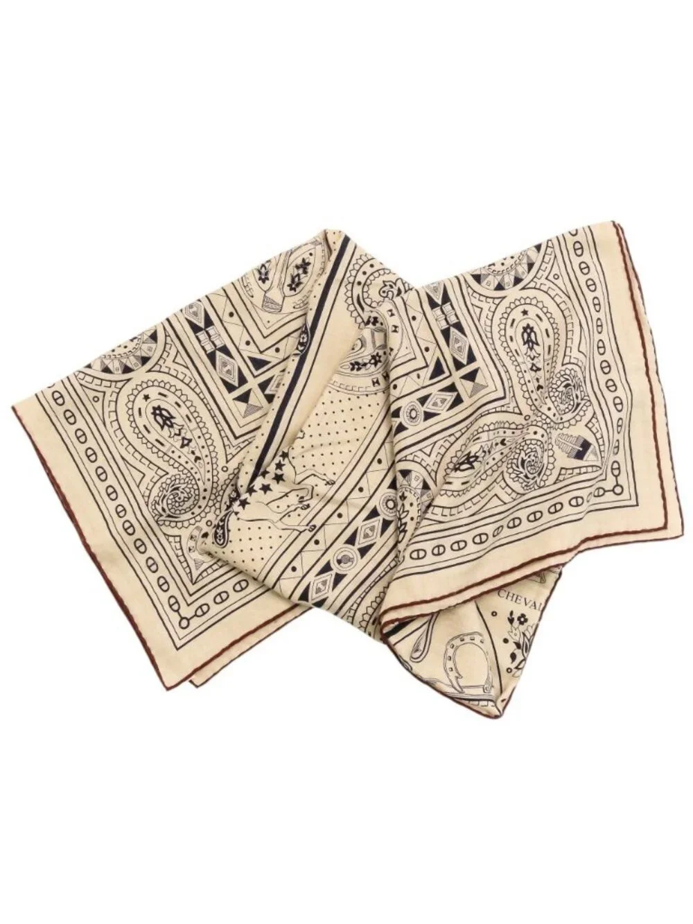 ★SOLD★ Hermes Carre Geant 140 Cheval de Coeur Cashmere Silk Large Scarf Beige - Picture 3 of 15